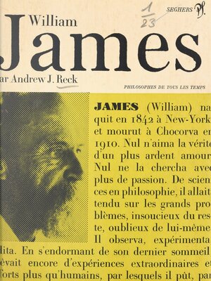cover image of William James et l'attitude pragmatiste